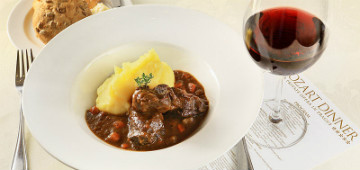 mozart dinner menu main dish